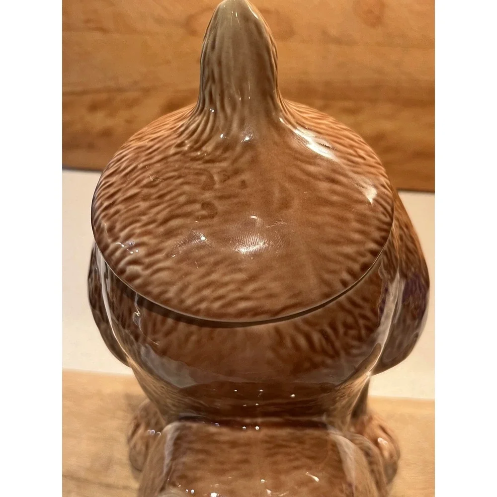 Vintage McCoy Wags Dog Cookie Jar Brown Ceramic USA 0272 Mid Century Modern